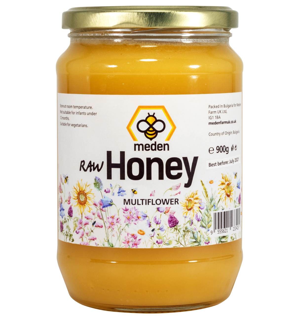 Pure Raw Organic Honey 900g Meden Farm UK